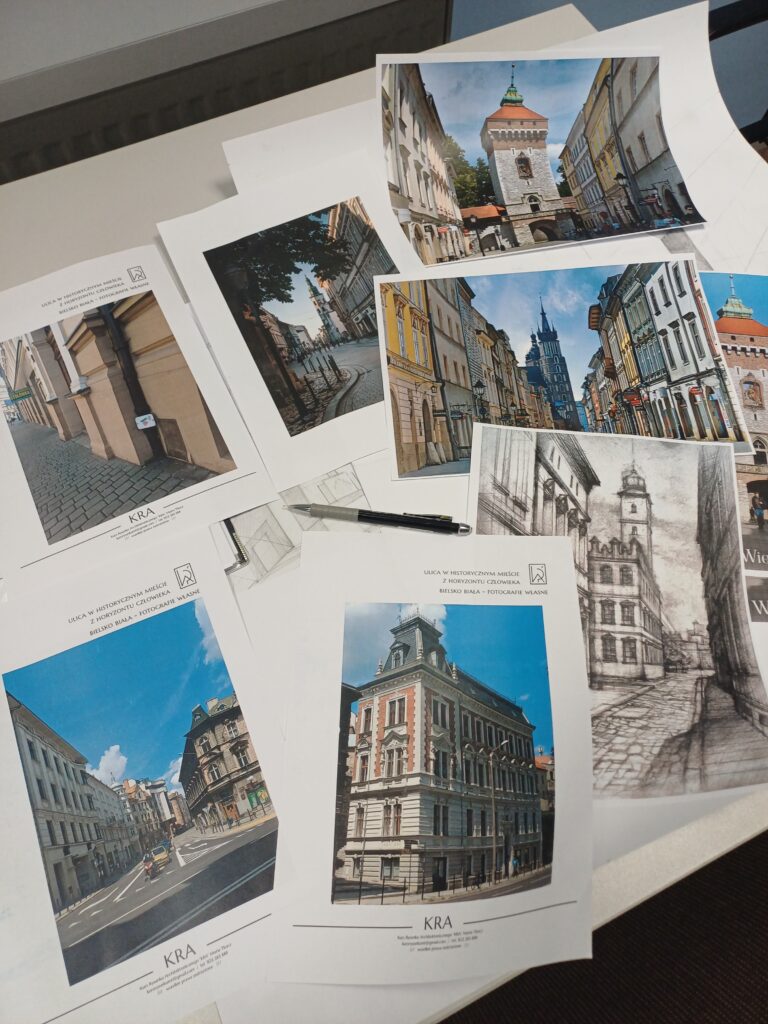 Lekcja kurs KRA uliczka historyczna karty pracy